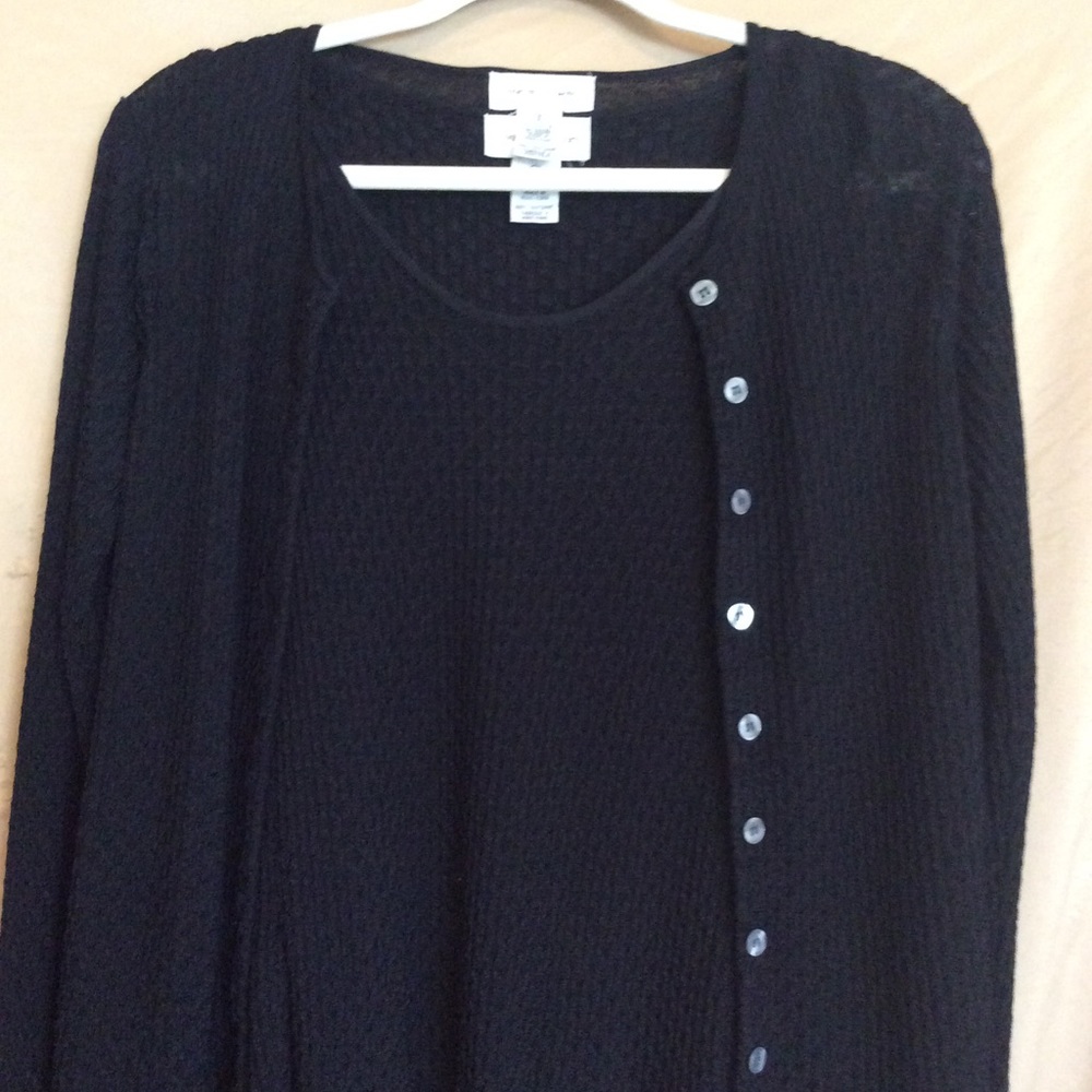 Ladies cardigan with sleeveless top